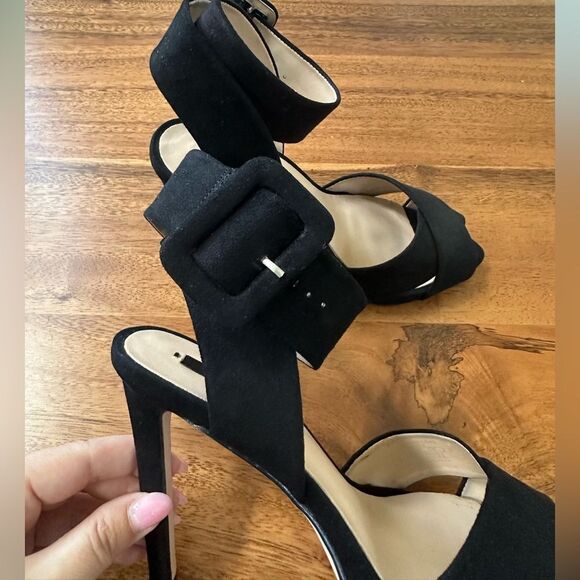 Zara Black High Heels Sandals, Size 37 - Picture 5 of 9